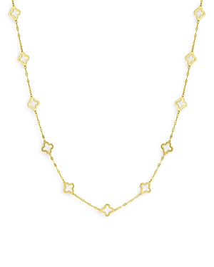Bloomingdale's Quatrefoil Link Statement Necklace in 14K Yellow Gold - 100 Exclusive