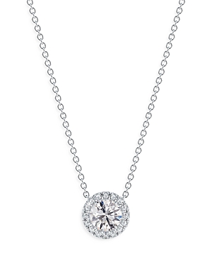 Center of My Universe Diamond Halo Pendant Necklace in 18K White Gold, 0.60 ct. t.w.