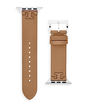 Tory Burch The Mcgraw Apple Watch Strap In Light Brown