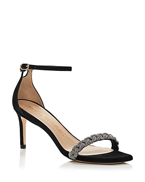 Stuart Weitzman Women's Nudistcurve Braided Sandals In Black