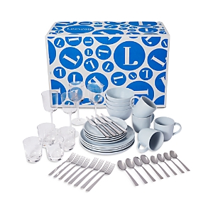 Leeway The Full Way 44-piece Dinner Service Set In Blue Solid