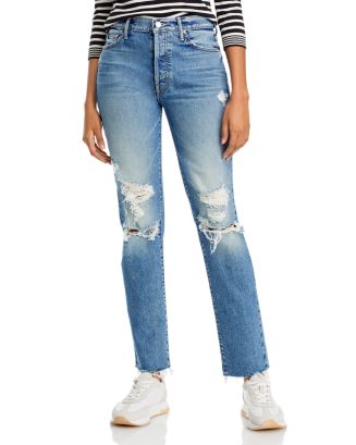 MOTHER The Trickster Skimp Frayed Jeans in Thrill Seeker | Bloomingdale's