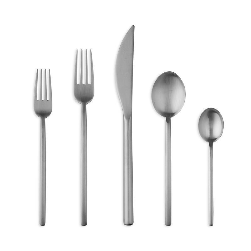 Mepra Duo Ice Flatware 5-piece Place Setting In Silver