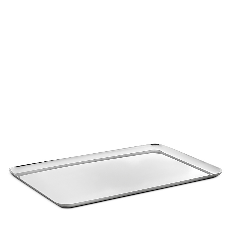 Mepra Stile Rectangular Tray, Large In Silver