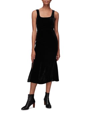 Whistles - Mila Velvet Midi Dress