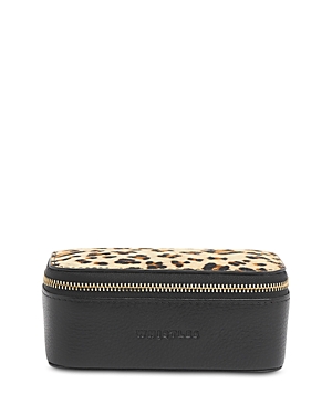 Whistles Neve Leather Jewelry Box In Leopard Print