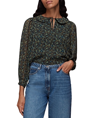 Whistles Floral Amoura Top In Multicolour