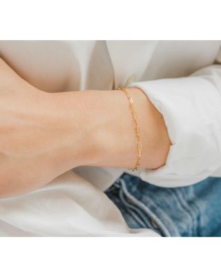 14K Yellow Gold Open Link Bracelet