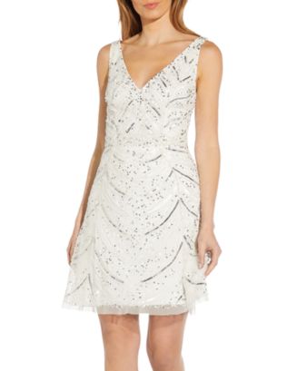 Adrianna Papell Embellished Mini Sheath Dress | Bloomingdale's