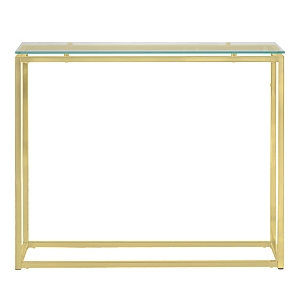Euro Style Sandor Console Table In Matte Brushed Gold