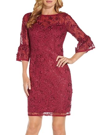 Adrianna Papell Sequined Embroidered Sheath Dress | Bloomingdale's