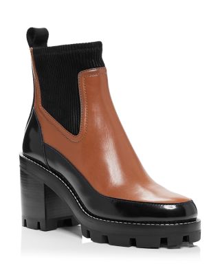 women's lug sole ankle boots