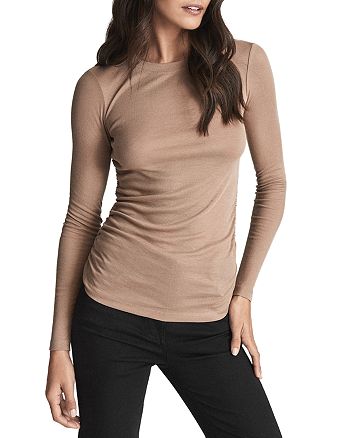 REISS Jeanie Ruched Effect Top | Bloomingdale's