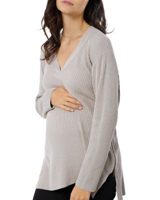 Side Zip Nursing Sweater