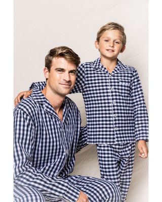 Family Matching Navy Gingham Pajamas