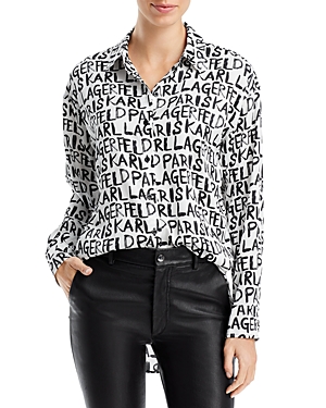 Karl Lagerfeld Paris Graffiti Print Shirt