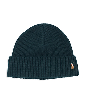 Polo Ralph Lauren Signature Logo Beanie In College Green