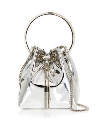 Jimmy Choo - Bon Bon Ring Handle Metallic Bucket Bag