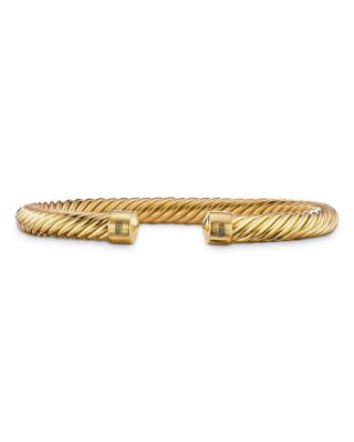 David Yurman - Men's Cable Cuff Bracelet in 18K Yellow Gold, 7mm