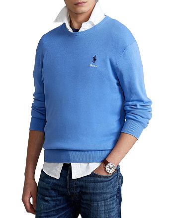 Polo Ralph Lauren Cotton Embroidered Logo Regular Fit Crewneck Sweater |  Bloomingdale's