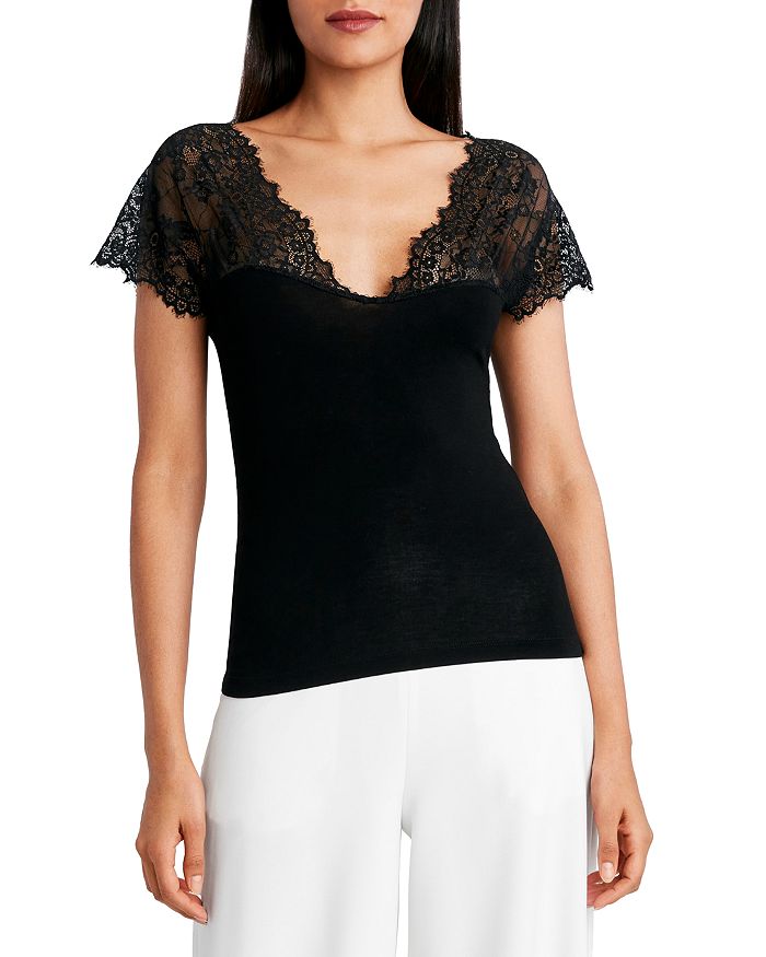 Bcbgmaxazria lace top store