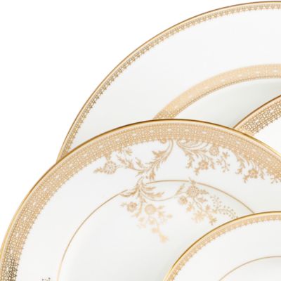 ヴェラウォン　VERA WANG VERA LACE GOLDゴールド5枚セット Wedgwood Vera Lace Gold Dinnerware Collection | Bloomingdale's