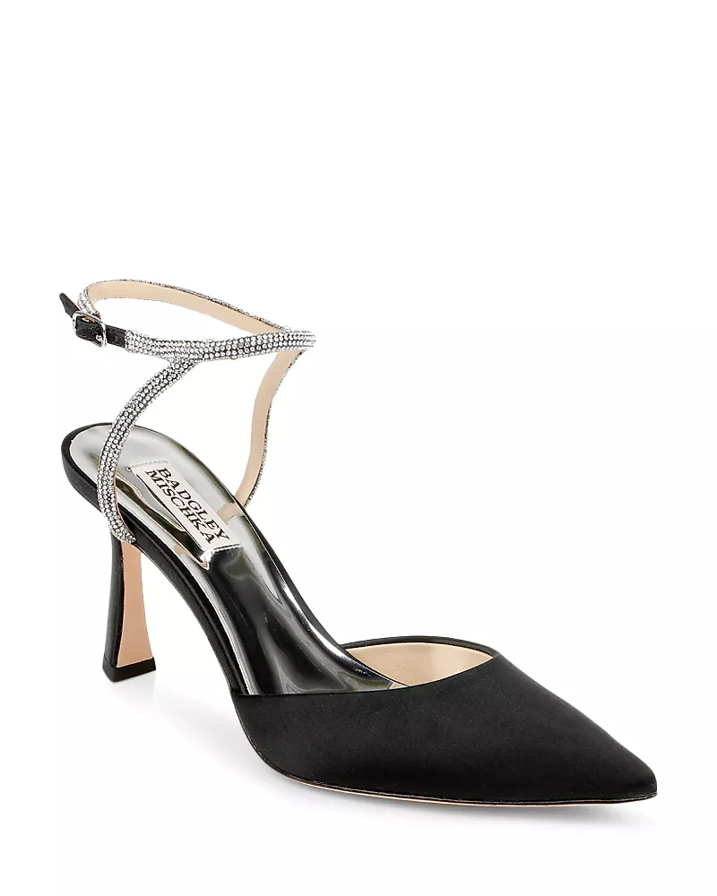 Badgley Mischka Women's Kamilah Pointed Ankle Strap High Heel Sandals