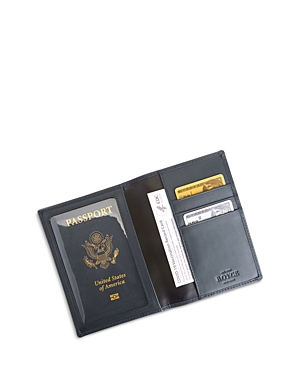 Royce New York Royce Rfid Blocking Vaccine Card Travel Wallet In Black