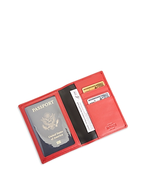 Royce New York Royce Rfid Blocking Vaccine Card Travel Wallet In Red