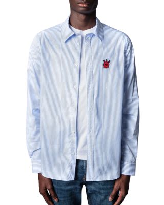 Zadig Voltaire Stan Striped Skull Shirt Bloomingdale's