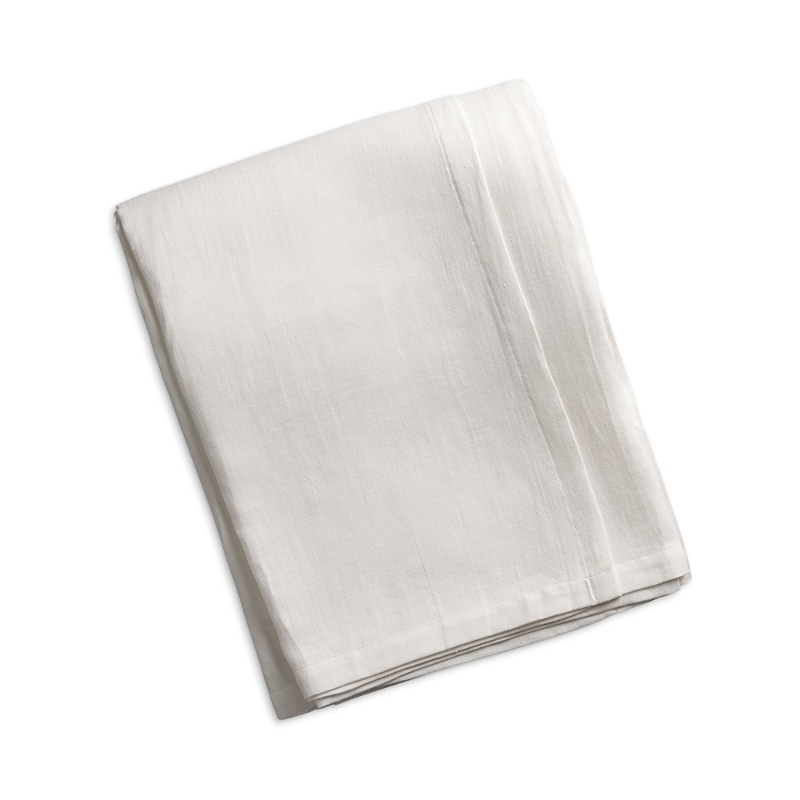 Lili Alessandra Rain Summer Cotton-linen Blanket In White