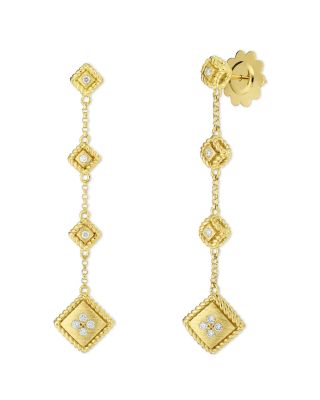Roberto Coin - 18K Yellow Gold Palazzo Ducale Diamond Drop Earrings