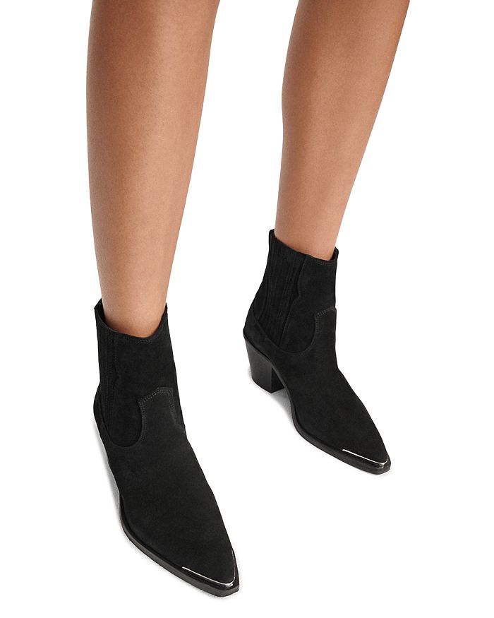 Suede discount western booties