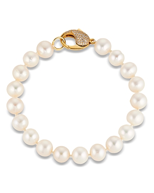 Nadri Cultured Genuine Freshwater Pearl Bracelet In Gold