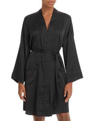 black silk robe short