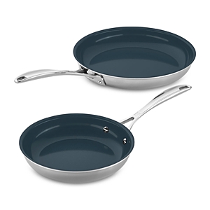 Zwilling J.a. Henckels Clad Cfx Fry Pans, Set Of 2 In Silver