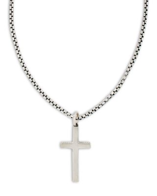 Kendra Scott - Cross Pendant Sterling Silver Necklace, 26"