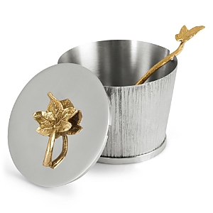 Michael Aram Ivy & Oak Collection 3-Piece Lidded Pot & Spoon Set