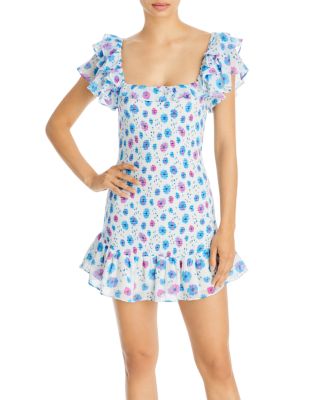 knee length dresses for ladies LoveShackFancy Spruce Dress- Blue Stars