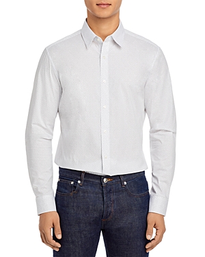 Michael Kors Slim Fit Linen Shirt In White