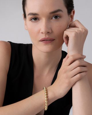 Caviar Gold Collection 18K Gold Beaded Bracelet, 8mm