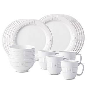 Juliska French Panel Whitewash 16 Piece Dinnerware Set, Service For 4 In Whitewash