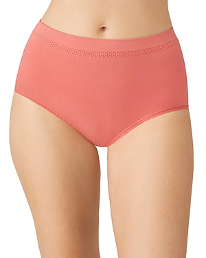 Wacoal B.smooth Lace Seamless Briefs In Faded Rose