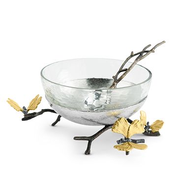 Michael Aram - Butterfly Ginkgo Glass Nut Dish with Spoon