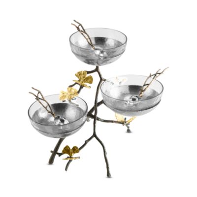 Butterfly Ginkgo Triple Bowl Set