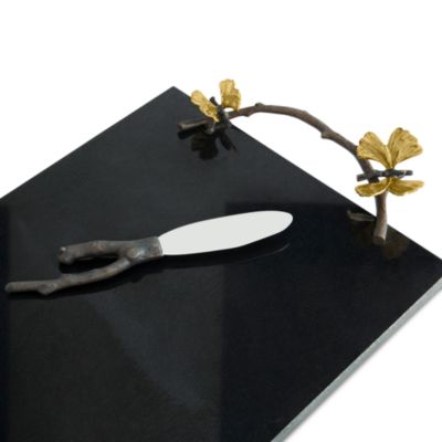 Butterfly Ginkgo Cheeseboard with Knife