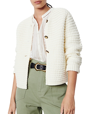 Ba&sh Gaspard Round-neck Cardigan In Off White