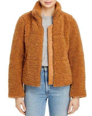 sherpa zip front jacket