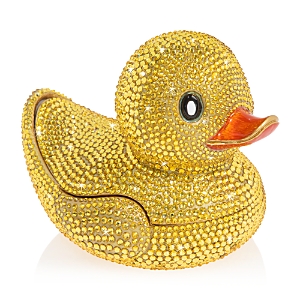 Shop Jay Strongwater Pave Rubber Ducky Box In Yellow
