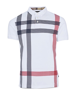 Barbour Blaine Cotton Pique Regular Fit Polo Shirt In White